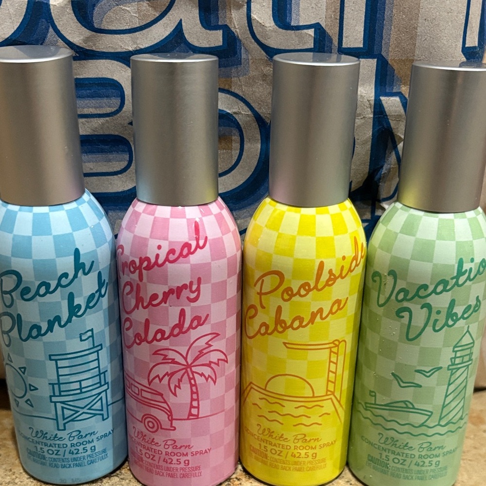 White Barn Room Spray Set 🩵🩷💛💚